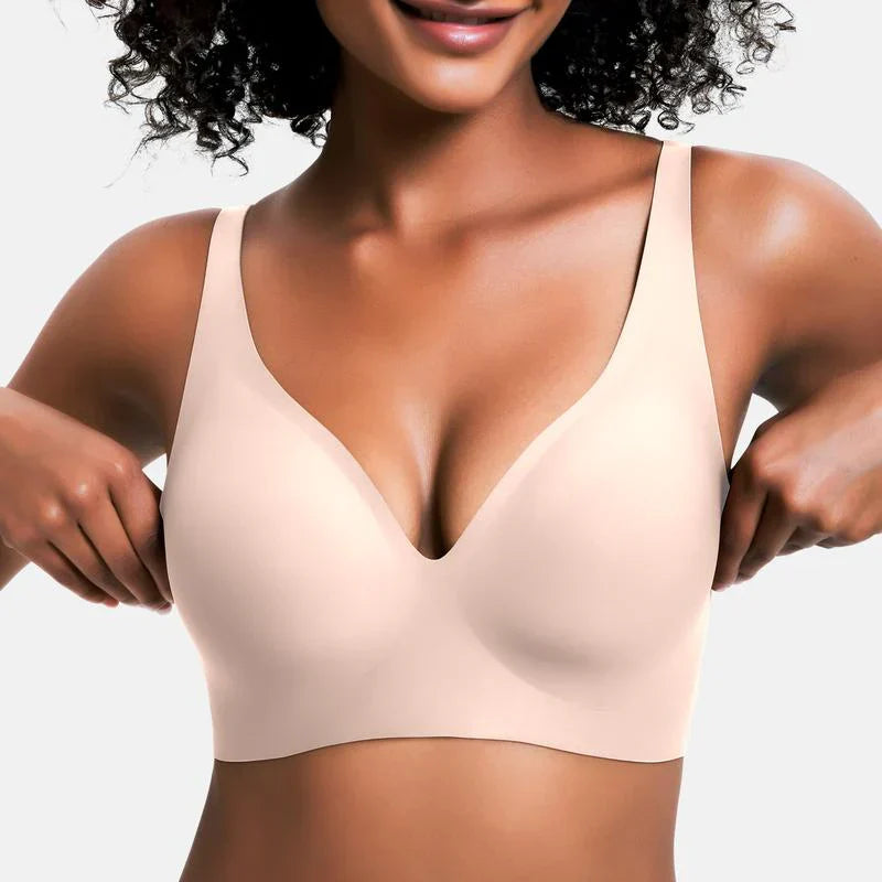 🎅🎄Last day of Christmas sales! NESLEMY Women’s Wireless Deep V Push-Up Bralette — Ultra-Comfortable T-Shirt Bra