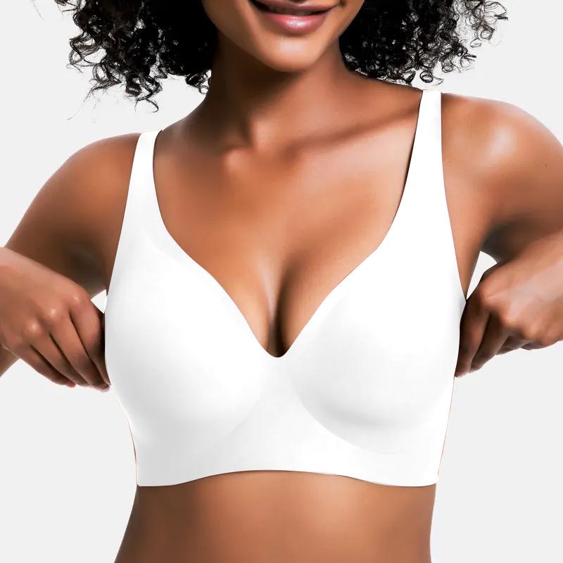 🎅🎄Last day of Christmas sales! NESLEMY Women’s Wireless Deep V Push-Up Bralette — Ultra-Comfortable T-Shirt Bra