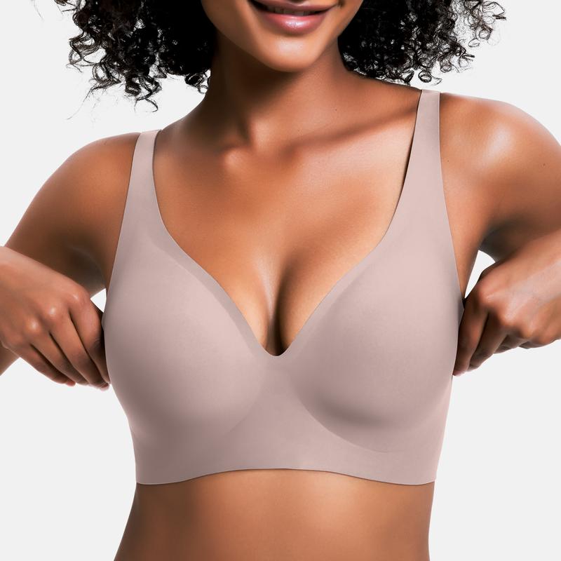 🎅🎄Last day of Christmas sales! NESLEMY Women’s Wireless Deep V Push-Up Bralette — Ultra-Comfortable T-Shirt Bra