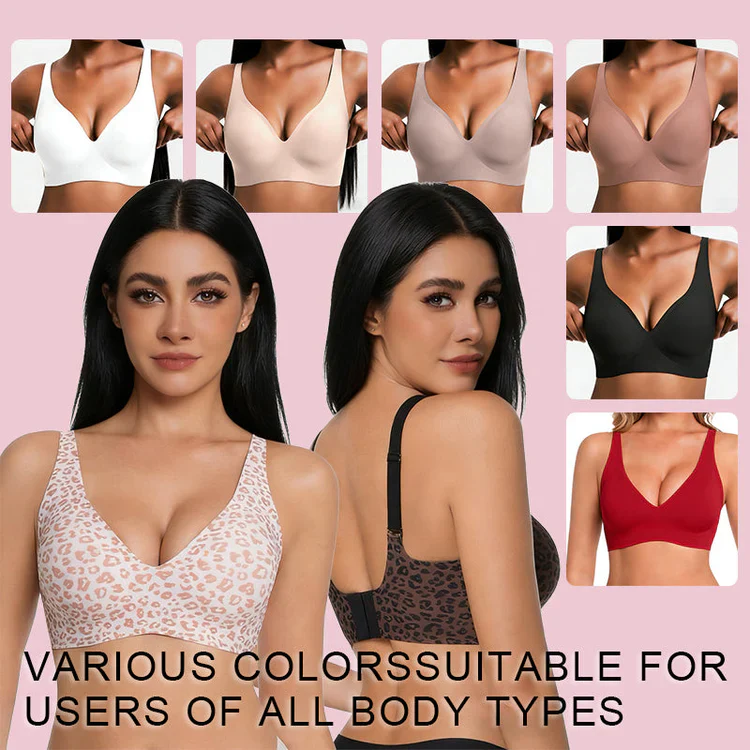 🎅🎄Last day of Christmas sales! NESLEMY Women’s Wireless Deep V Push-Up Bralette — Ultra-Comfortable T-Shirt Bra