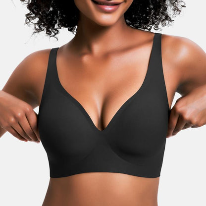 🎅🎄Last day of Christmas sales! NESLEMY Women’s Wireless Deep V Push-Up Bralette — Ultra-Comfortable T-Shirt Bra