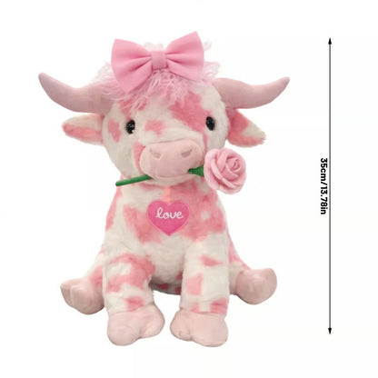 🔥 Last Day 49% OFF 💝 Say “I Love You” This Valentine’s Day with the Adorable Pink Highland Cow Plush 🐮