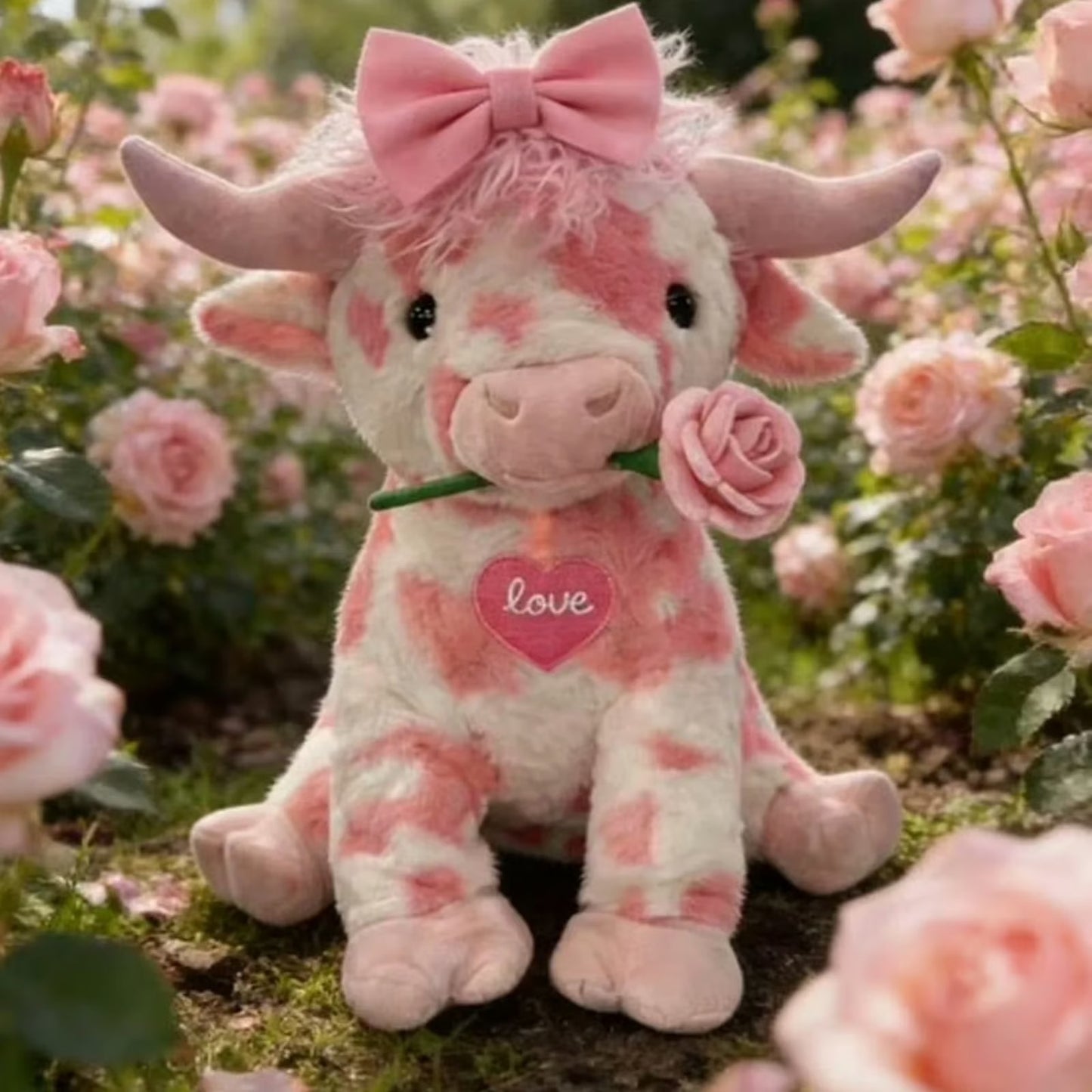 🔥 Last Day 49% OFF 💝 Say “I Love You” This Valentine’s Day with the Adorable Pink Highland Cow Plush 🐮